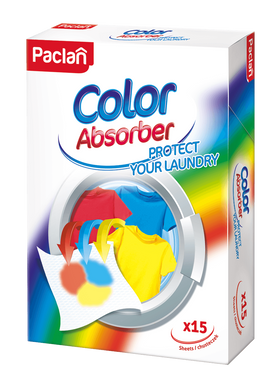 Рaclan Color Absorber Серветки для запобігання фарбування білизни під час прання 15 шт