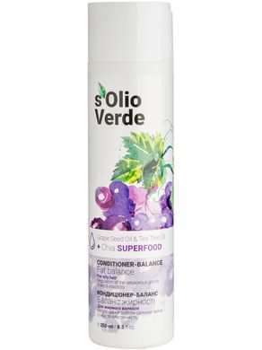 S'olio Verde Grape Seed Oil Кондиционер-баланс для жирных волос 250 мл
