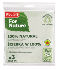 Paclan Ганчірка натуральна (віскоза + кукурудзяний крохмаль) 3 шт