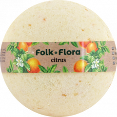 Folk&Flora Бомбочка для ванны Цитрус 130 г