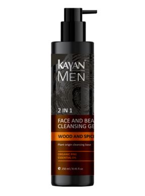 Kayan Men Гель 2в1 для бороди і обличчя очищаючий 250 мл