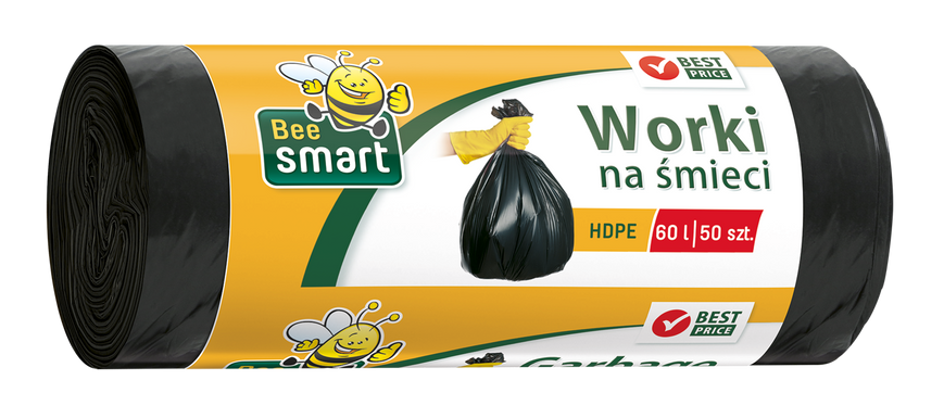 Paclan Мішки для сміття Bee Smart Bin Liner 60 л 50 шт