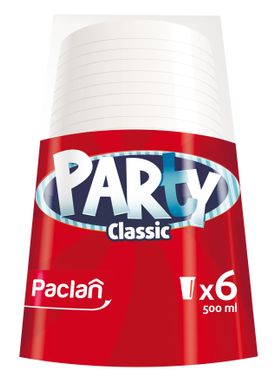 Paclan Склянка пластикова прозора Party Classic 500 мл 6 шт