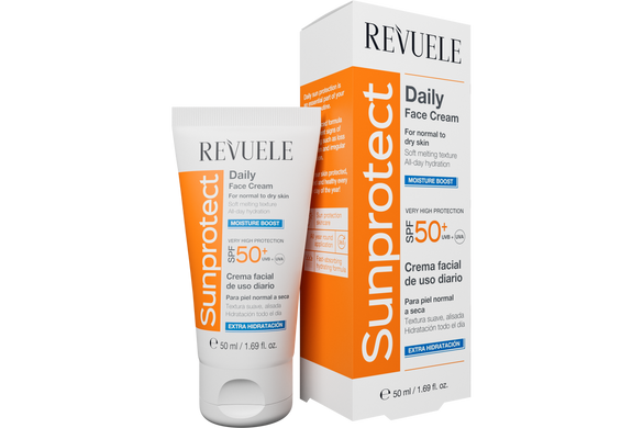 Revuele Крем солнцезащитный для лица и тела увлажняющий SPF50+ 50 мл