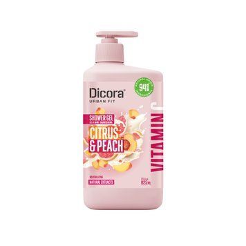 Гель для душу Живильний з вітаміном С Цитрус та персик Dicora Urban Fit 825 мл