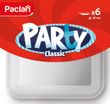 Paclan Тарілка пластикова (квадратична) біла Party Classic 180 мм 6 шт