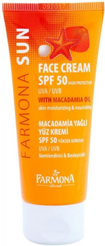 Солнцезащитный крем для лица с маслом макадамии SPF 50 Farmona Sun 50 мл