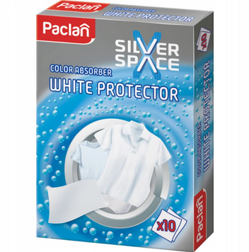 Салфетки White для предотвращения окрашивания белья во время стирки Paclan 10 шт