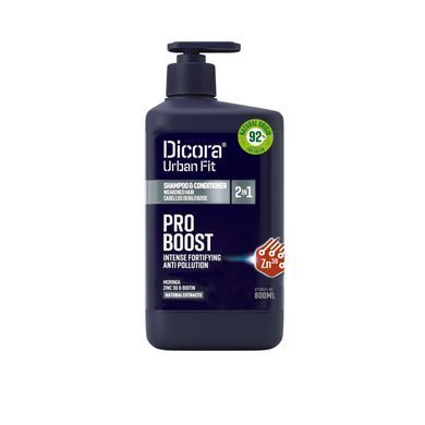 Шампунь-кондиционер 2 в 1 для укрепления волос Dicora Urban Fit Pro Boost 800 мл