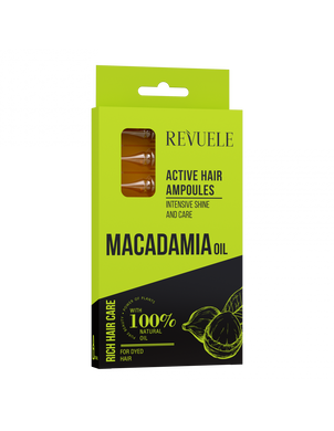 Revuele Hair Care Активные ампулы для волос с маслом макадами 8x5 мл