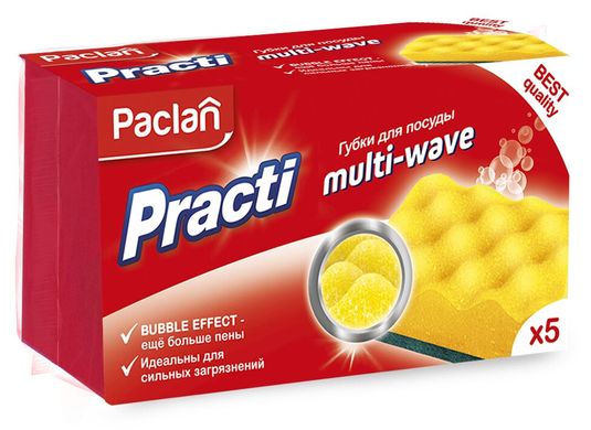 Paclan Губки кухонные Practi Multi-Wave 5 шт