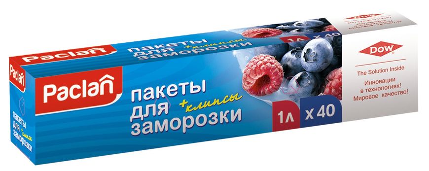 Paclan Пакети для заморозки 1 л 40 шт
