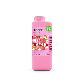 Гель для душа питательный Клубника и молоко с витамином B&nbsp; Dicora Urban Fit 400 мл