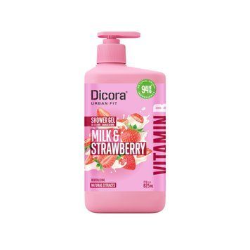 Гель для душа Питательный Клубника и молоко Dicora Urban Fit 825 мл с витамином В