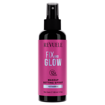 Спрей для фіксації макіяжу з вітаміном C REVUELE Makeup Setting Spray Fix & Glow 120 мл