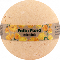 Folk&Flora Бомбочка для ванны Календула 130 г