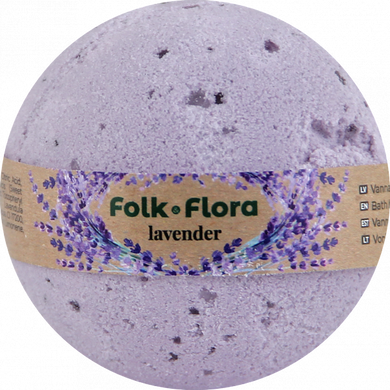 Folk&Flora Бомбочка для ванни Лаванда 130 г